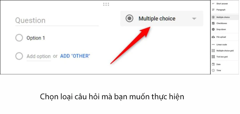 Tạo Google biểu mẫu c&acirc;u hỏi