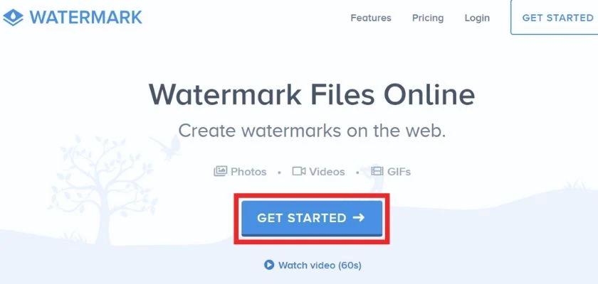Chọn ô Get started