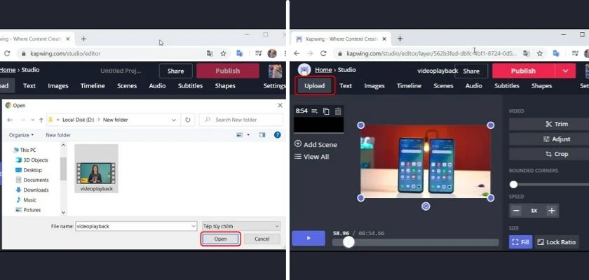 Chèn logo online vào video bằng Kawping