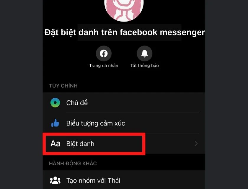Nh&aacute;n chọn biệt danh