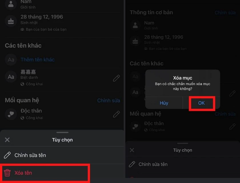 C&aacute;ch x&oacute;a biệt danh đặt tr&ecirc;n&nbsp;Facebook