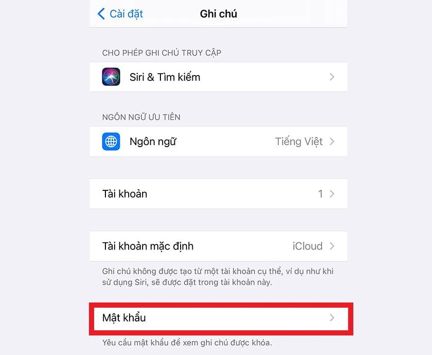 Cách khóa ghi chú trên iPhone