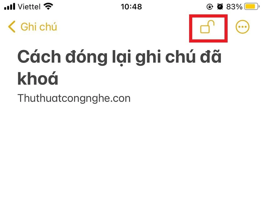 Đóng lại ghi chú đã khóa
