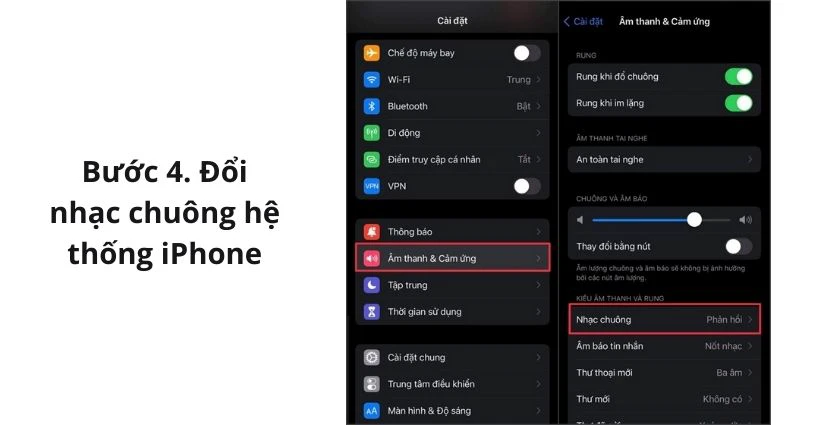 Thay đổi nhạc chu&ocirc;ng Zalo tr&ecirc;n iPhone