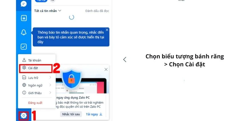 C&aacute;ch đổi nhạc chu&ocirc;ng Zalo tr&ecirc;n m&aacute;y t&iacute;nh Android - MacOS