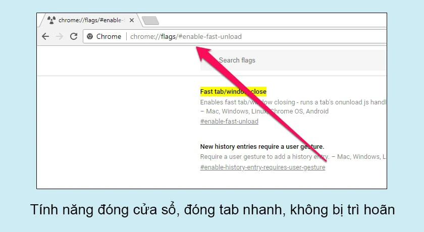 Fast tab/window close