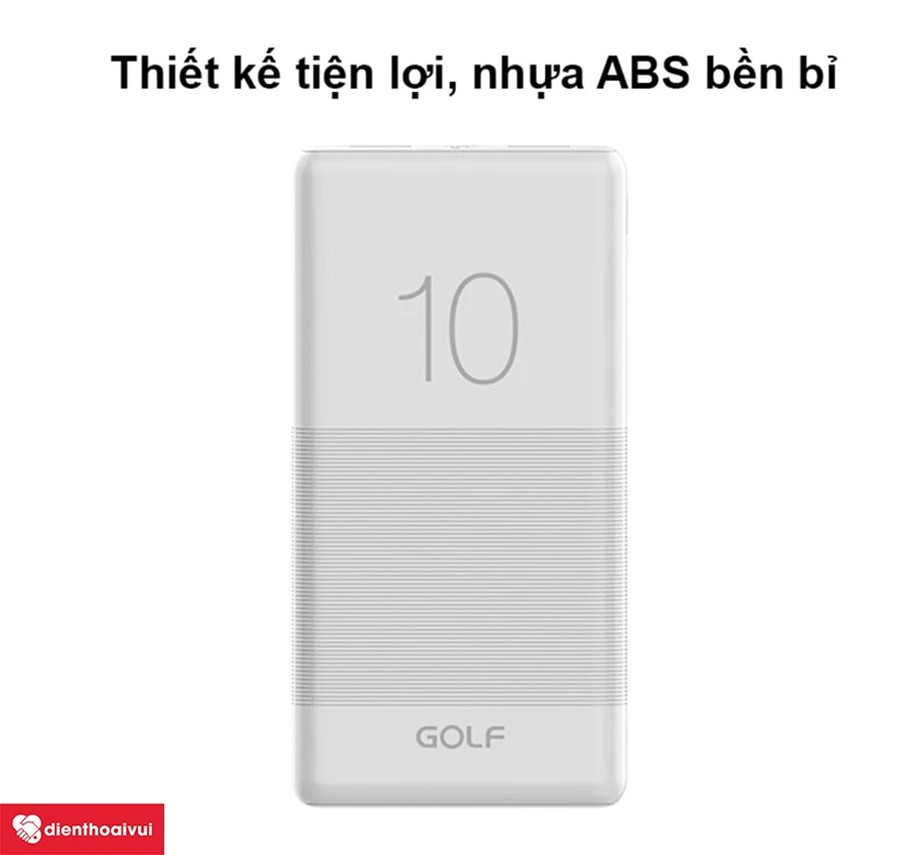 Pin sạc dự ph&ograve;ng Golf Candy 10.000 mAh G80
