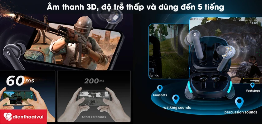 Tai nghe Bluetooth Earbuds SoundPEATS Gamer No.1