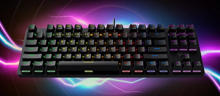 b&agrave;n ph&iacute;m cơ Gaming HAVIT KB869L - 19 chế độ m&agrave;u RGB bắt mắt