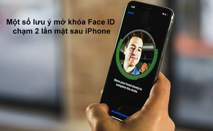 Một số lưu &yacute; quan trọng khi c&agrave;i mở kh&oacute;a Face ID chạm 2 lần mặt sau iPhone