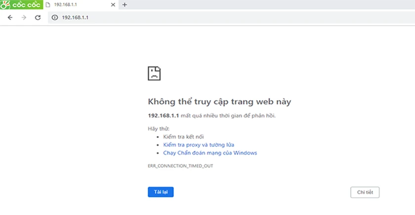 Lỗi kh&ocirc;ng thể truy cập 192.168.1.1 l&agrave; g&igrave;?
