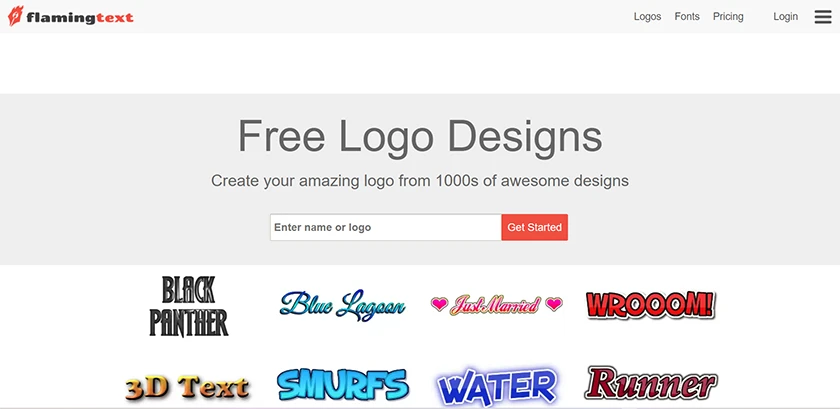 tạo logo online miễn ph&iacute; Website Flaming Text