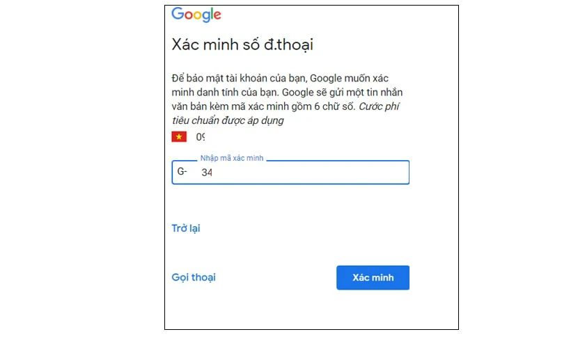 điền các thông tin cá nhân
