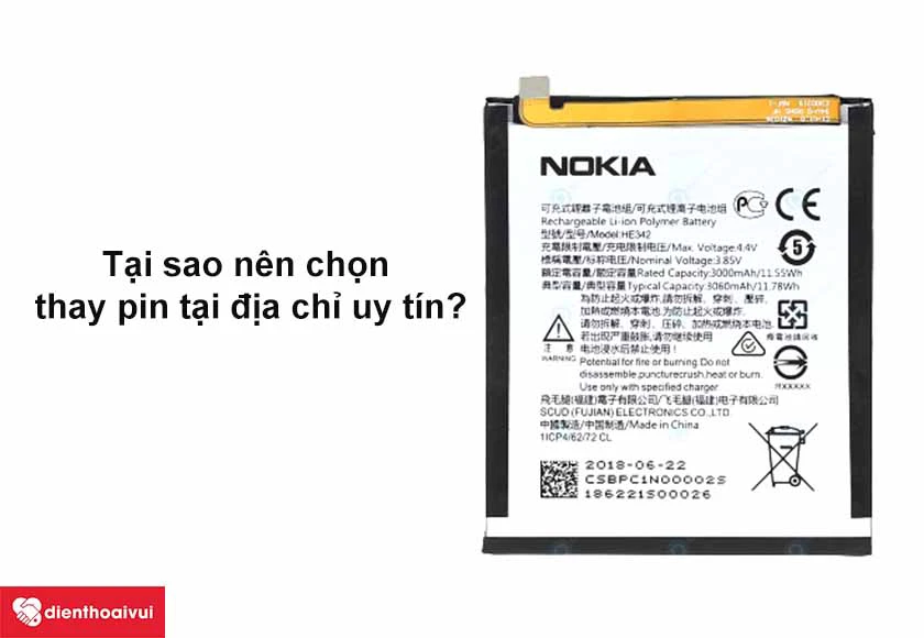 Thay pin Nokia 6.1 Plus