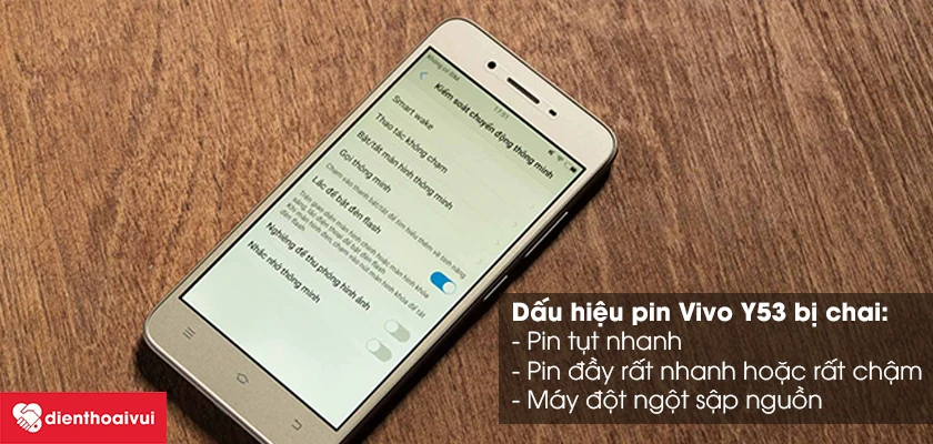 Thay pin Vivo Y53