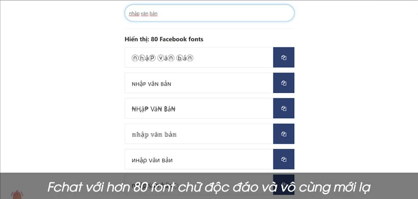 Fchat - Công cụ giúp chuyển đổi font chữ Facebook