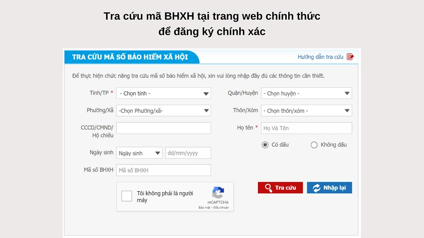 L&ocirc;̃i kh&ocirc;ng tìm ra mã BHXH hoặc đi&ecirc;̀n sai mã BHXH trong ứng dụng VssID