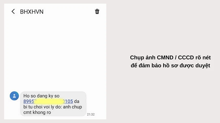 L&ocirc;̃i thi&ecirc;́u ảnh CMND hoặc CCCD tr&ecirc;n h&ocirc;̀ sơ trong ứng dụng VssID