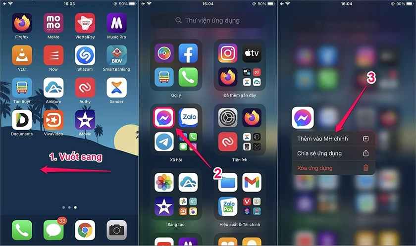 c&aacute;ch ẩn ứng dụng tr&ecirc;n iphone bằng app library