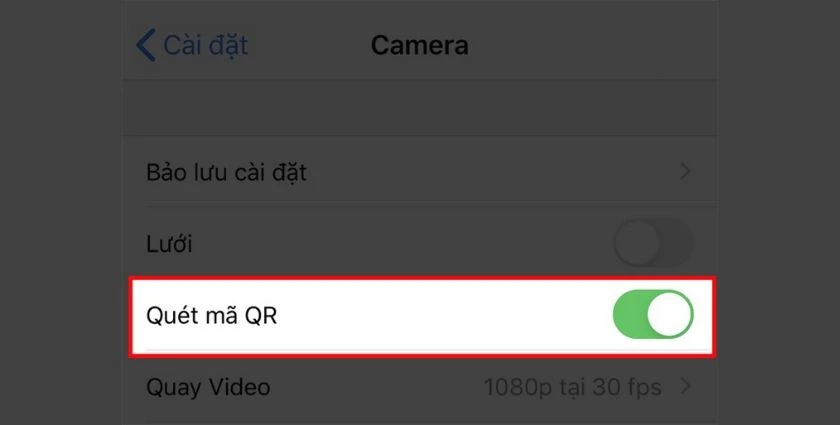 C&aacute;ch qu&eacute;t m&atilde; QR tr&ecirc;n iPhone bằng camera