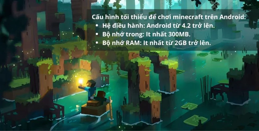 Cấu h&igrave;nh tối thiểu để chơi tr&ograve; chơi minecraft miễn ph&iacute; tr&ecirc;n điện thoại, m&aacute;y t&iacute;nh