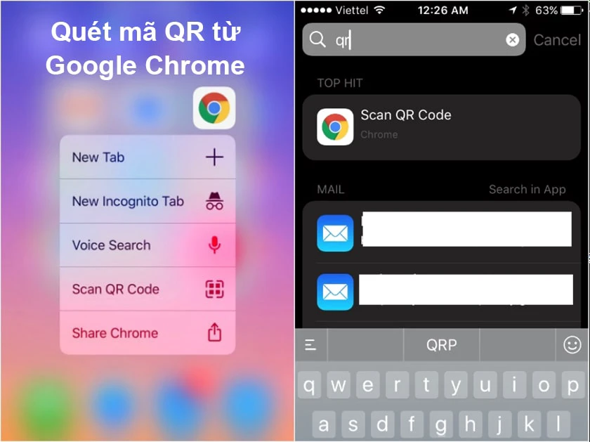 C&aacute;ch qu&eacute;t m&atilde; QR từ Google Chrome tr&ecirc;n Android