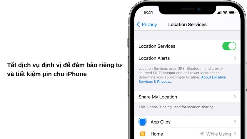 Vì sao n&ecirc;n tắt dịch vụ định vị tr&ecirc;n iPhone?