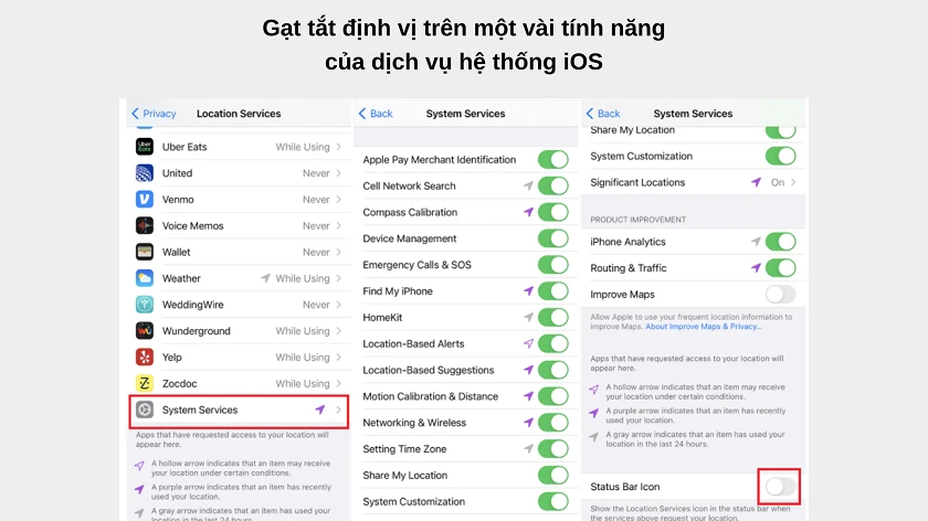 Hướng d&acirc;̃n thực hiện tắt định vị tr&ecirc;n iP tr&ecirc;n dịch vụ h&ecirc;̣ th&ocirc;́ng