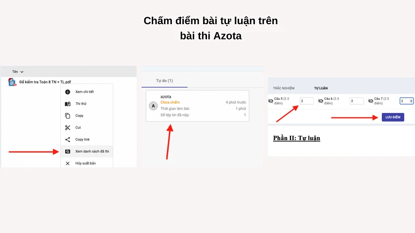azota chấm b&agrave;i