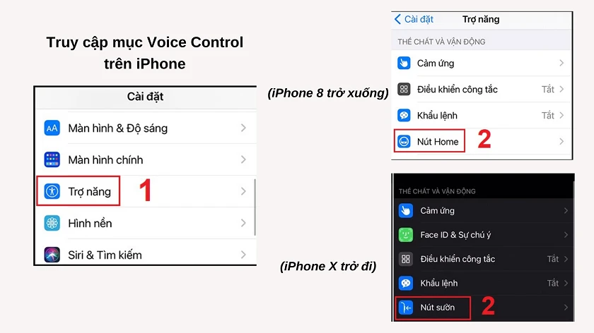 Tắt Voice Control qua trợ năng