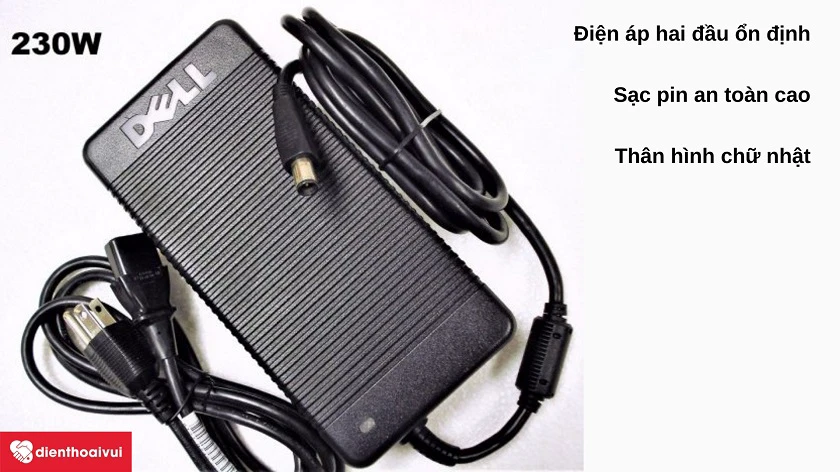 Sạc laptop Dell 19.5V - 11.8A 230W đầu to hình chữ nhật