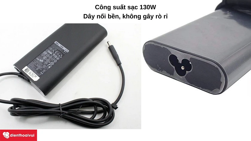 Sạc laptop Dell 130W hình oval 19.5V - 6.67A đầu nhỏ