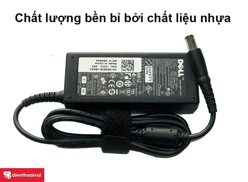 Sạc Dell 19.5V - 3.34A (Đầu lớn 65W) h&igrave;nh chữ nhật