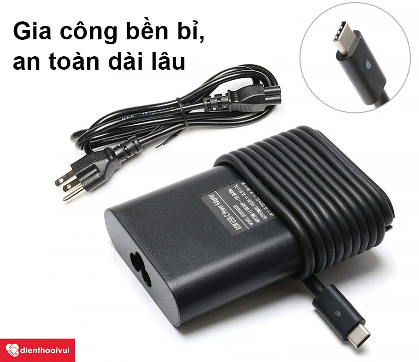 Sạc laptop Dell Type C 90W 19.5V 20V – 4.62A hình oval