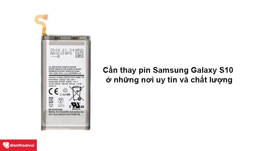 thay pin samsung s10 ch&iacute;nh h&atilde;ng