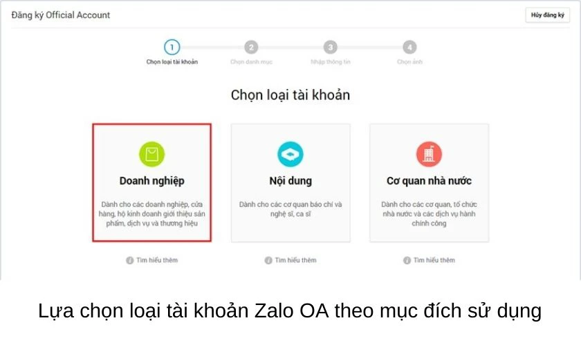 C&aacute;ch tạo OA Zalo shop