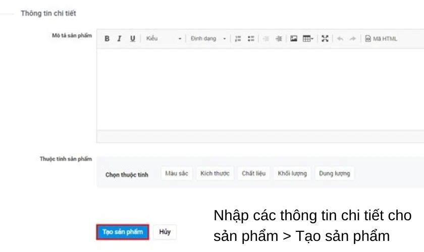 viết m&ocirc; tả ngắn cho sản phẩm