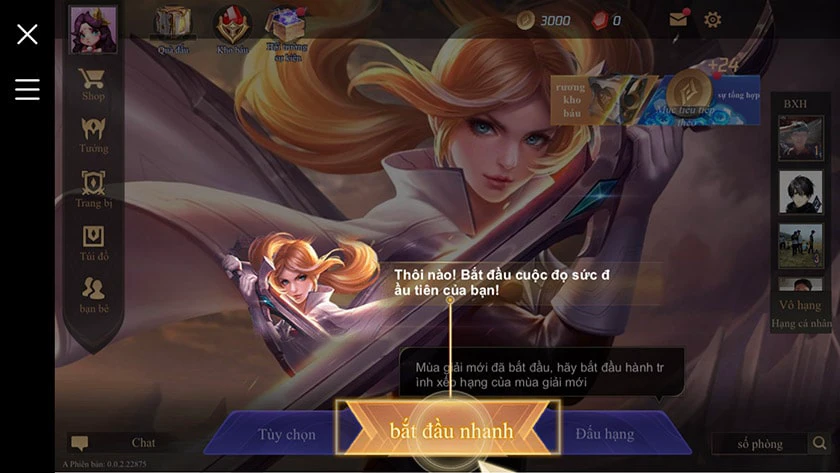 Đợi cho quá trình tải dữ liệu của game được hoàn tất