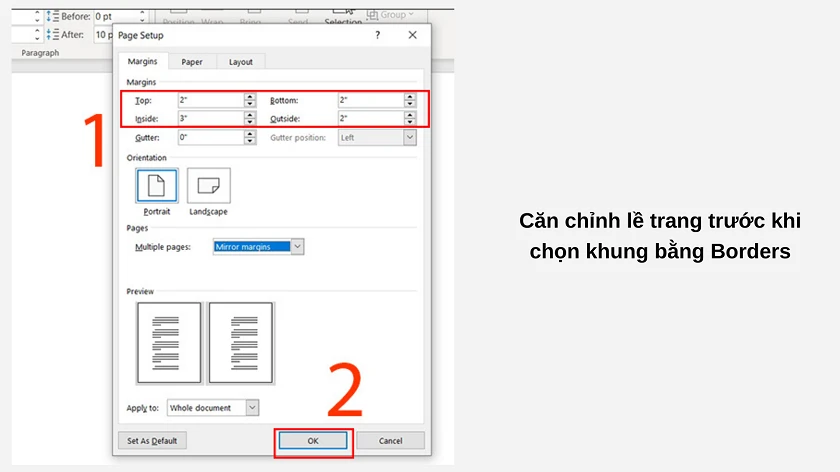 C&aacute;ch kẻ khung trong Word 2010 - 2016 bằng Borders