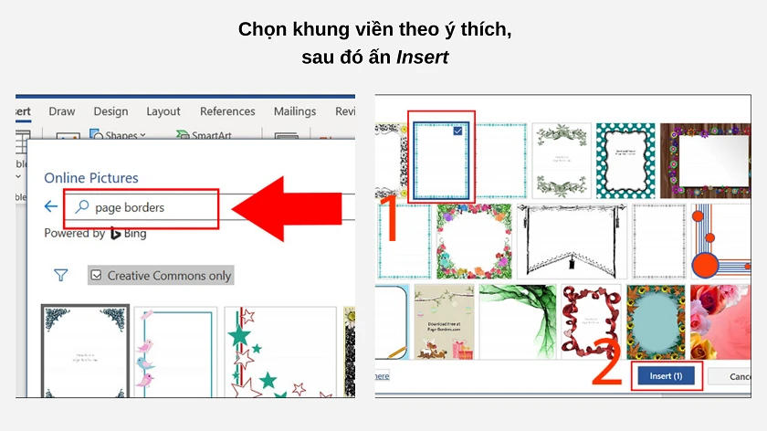Chọn khung viền theo &yacute; th&iacute;ch