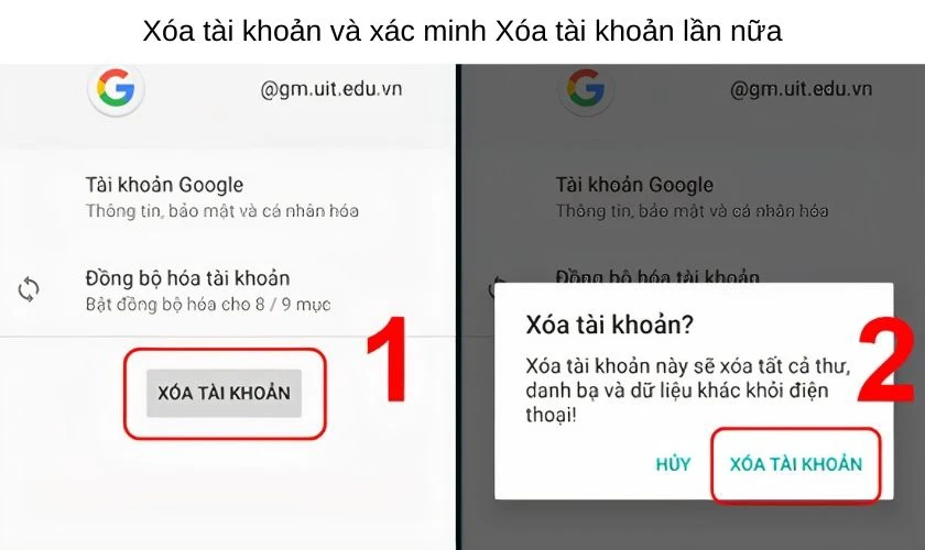 C&aacute;ch x&oacute;a t&agrave;i khoản Google khỏi điện thoại Android