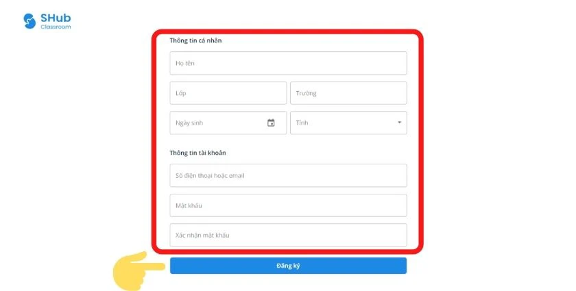 shub.edu .vn đăng k&iacute; cho học sinh