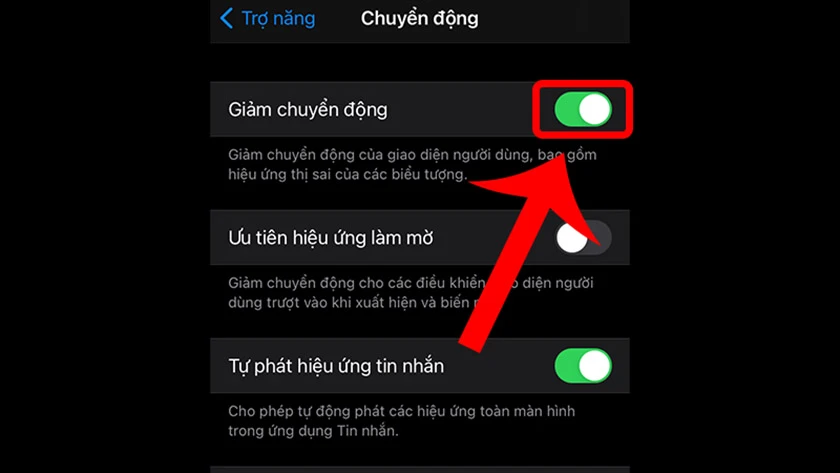 Giảm chuyển động