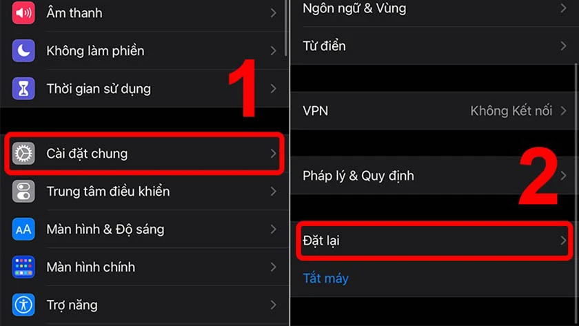 Kh&ocirc;i phục c&agrave;i đặt gốc - hard reset iPhone