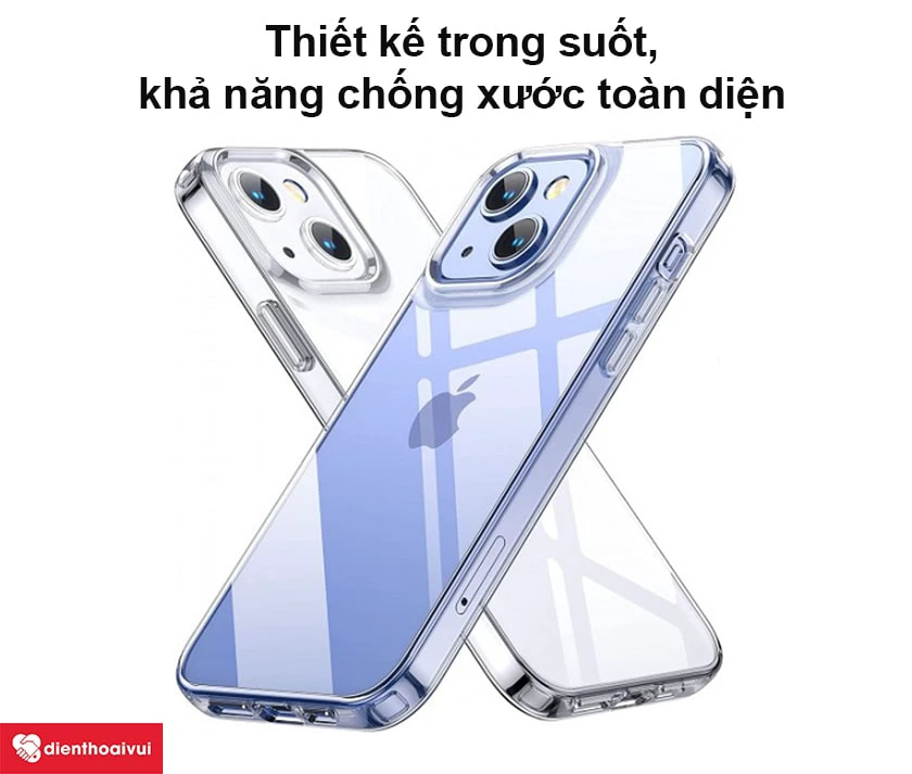Ốp lưng silicon trong viền m&agrave;u J-Case cho iPhone 13