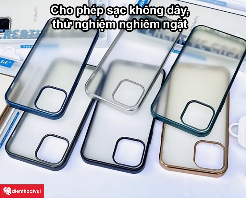 Ốp lưng silicon trong viền m&agrave;u J-Case cho iPhone 13