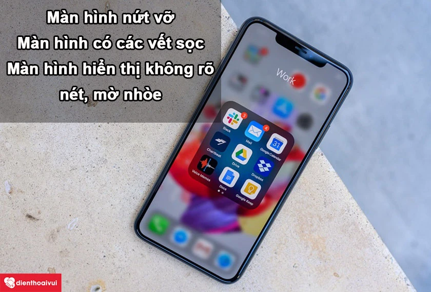 Dấu hiệu cho thấy m&agrave;n h&igrave;nh iPhone 11 Pro Max cần được thay mới