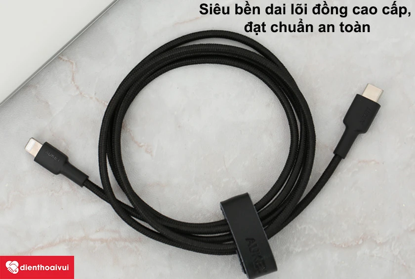 C&aacute;p Aukey USB-C to lightning MFi CB-CL3 0.9