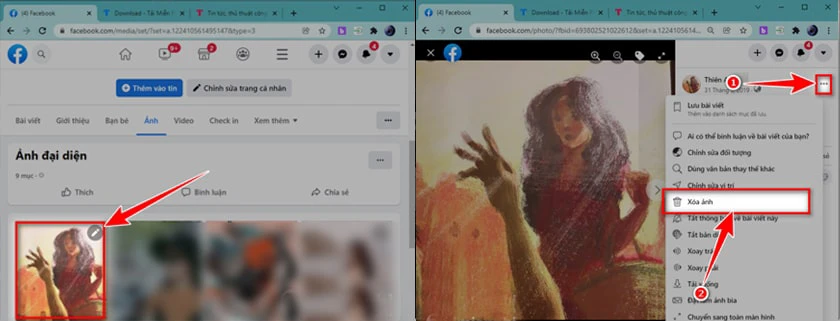 C&aacute;ch x&oacute;a ảnh đại diện Facebook tr&ecirc;n m&aacute;y t&iacute;nh đơn giản v&agrave; nhanh ch&oacute;ng