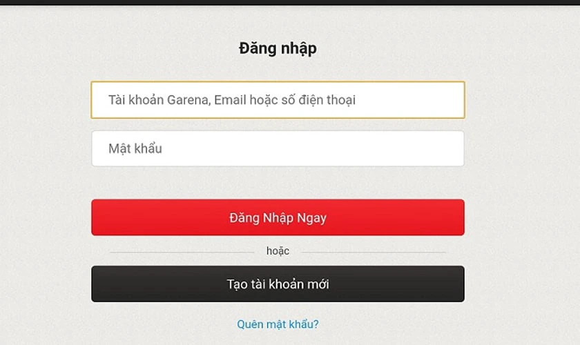 Tạo t&agrave;i khoản Garena miễn ph&iacute; kh&ocirc;ng d&ugrave;ng số điện thoại